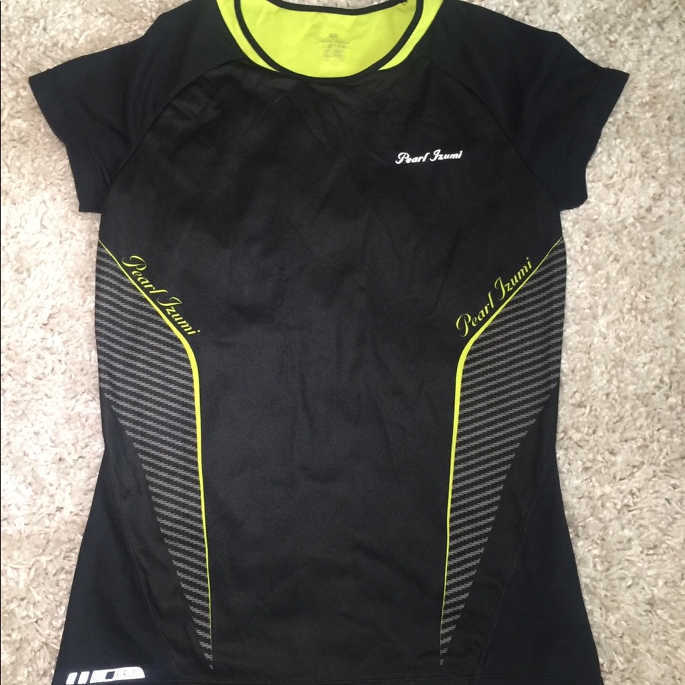 Pearl Izumi black and neon yellow and reflective